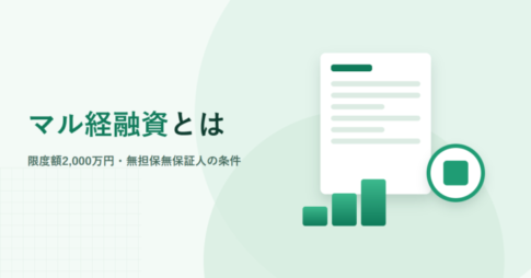 マル経融資とは、限度額2,000万円・無担保無保証人の条件と書かれたアイキャッチ画像